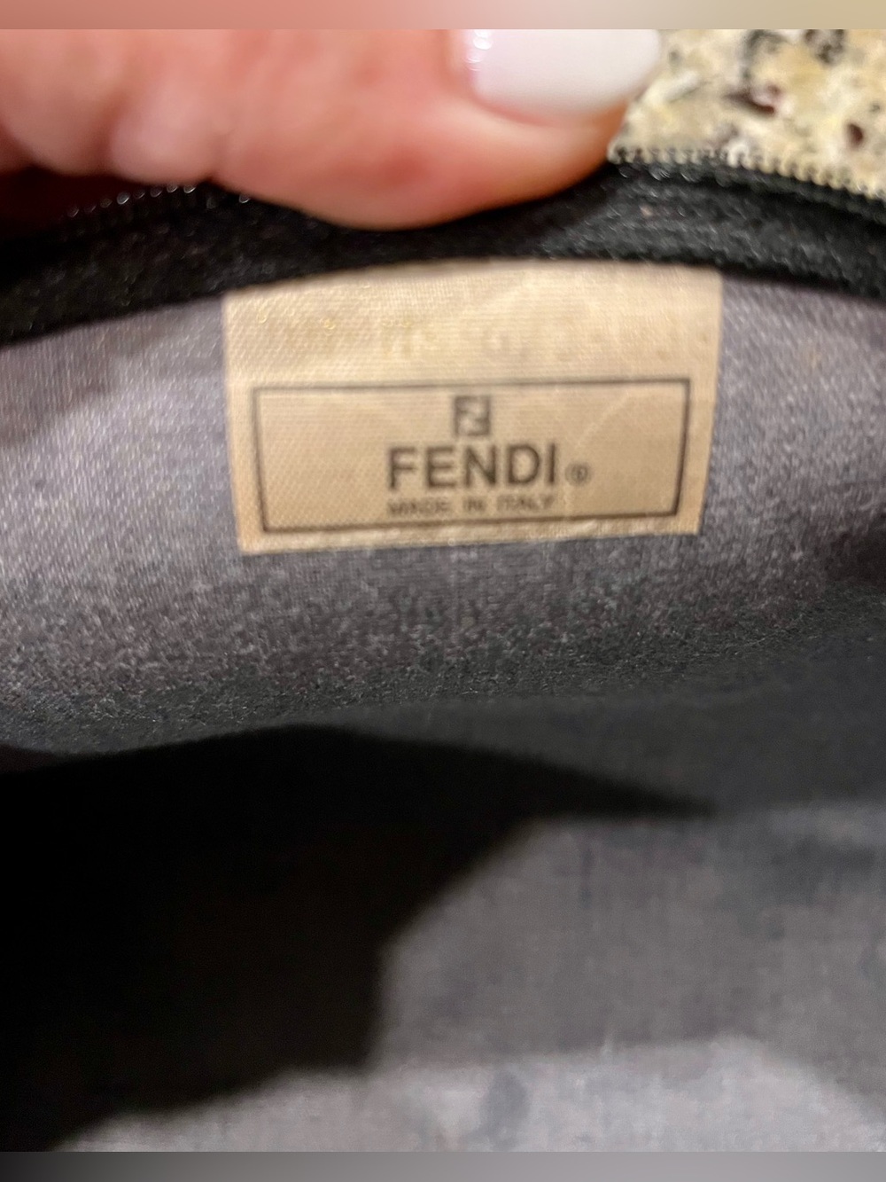 Fendi Brown and Black Striped Pequin Crossbody Bag - Picture 5 of 14